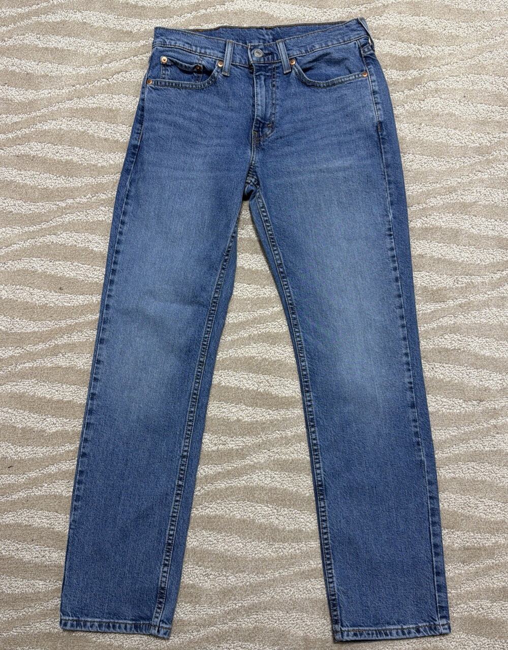 Levis 514 Jeans Men 29x30 Straight Fit Denim Stone Wash Slim Fit Stretch